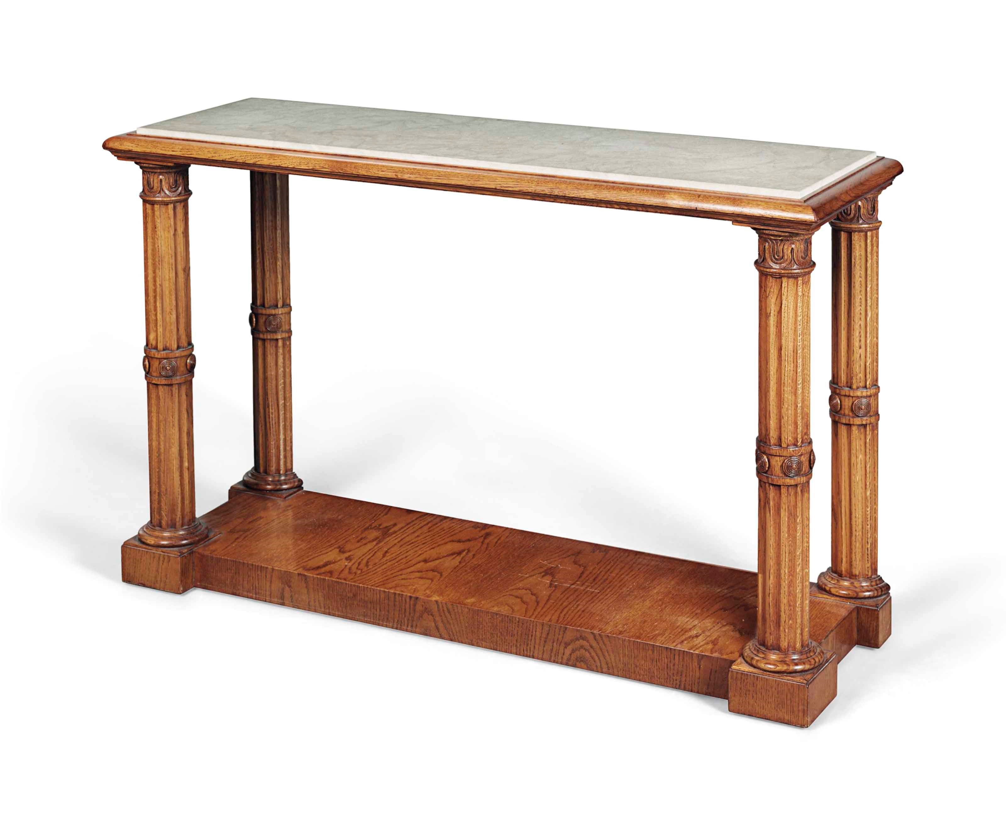 AN OAK 'BECKFORD' CONSOLE TABLE