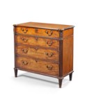 A GEORGE III MAHOGANY COMMODE