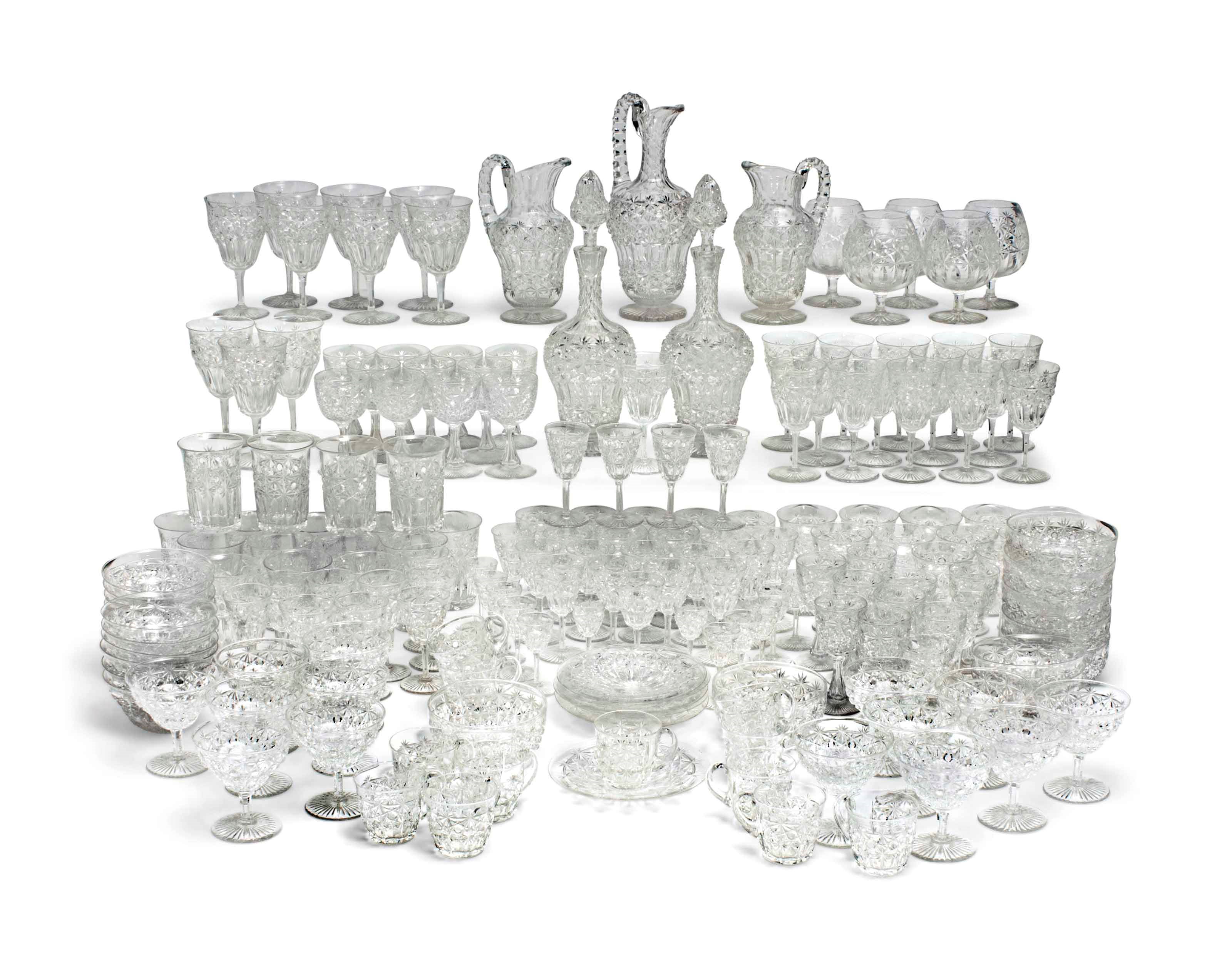 AN EXTENSIVE STUART SUITE OF CUT-GLASSWARE