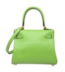 A VERT CRU GULLIVER LEATHER RETOURNÉ MINI KELLY 20 WITH GOLD HARDWARE