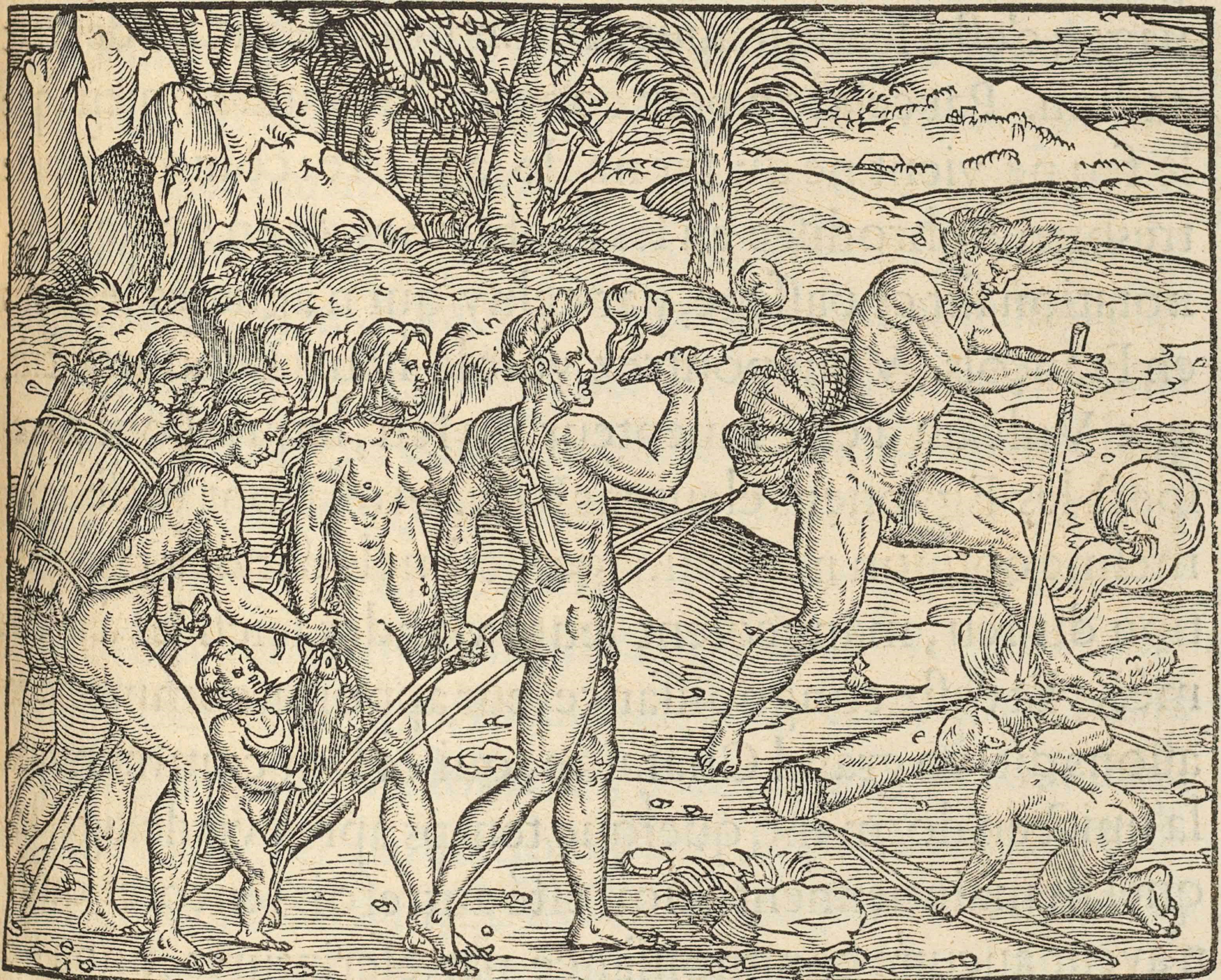 THEVET, André (1502-1590). Les singularitez de la France Antarctique, autrement nommée Amerique: & de plusieurs Terres & Isles decouvertes de nostre temps. Paris: for the heirs of Maurice de la Porte, 1558.