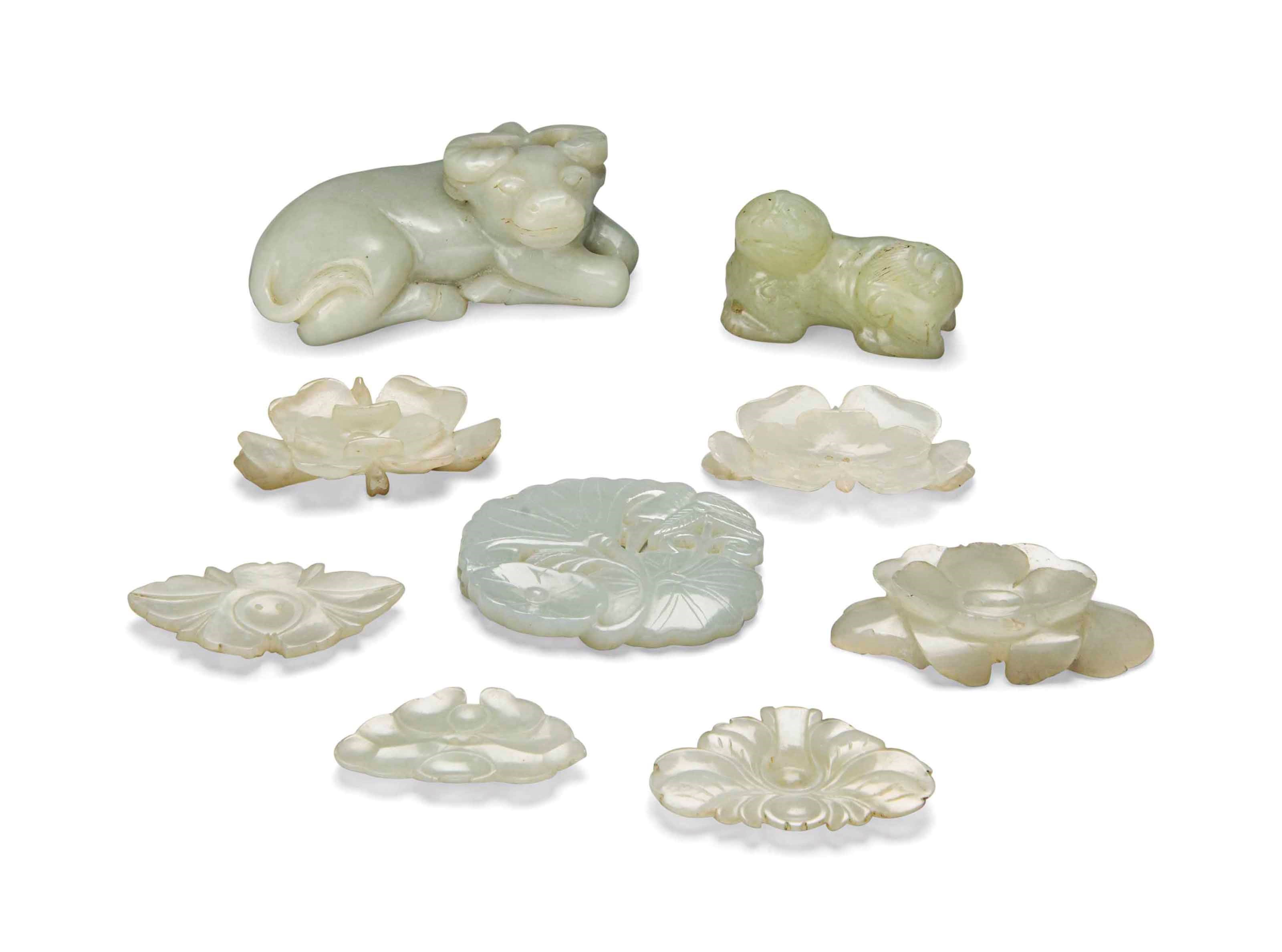 A GROUP OF NINE CHINESE JADES