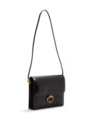 SAC SEQUANA EN VEAU BOX NOIR, GARNITURE EN MÉTAL DORÉ
