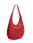 SAC GAO EN CUIR TOGO ROUGE GARANCE, GARNITURE EN MÉTAL ARGENTÉ PALLADIÉ
