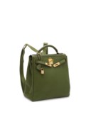 KELLY ADO EN CUIR FJORD VERT AMANDE, GARNITURE EN MÉTAL DORÉ