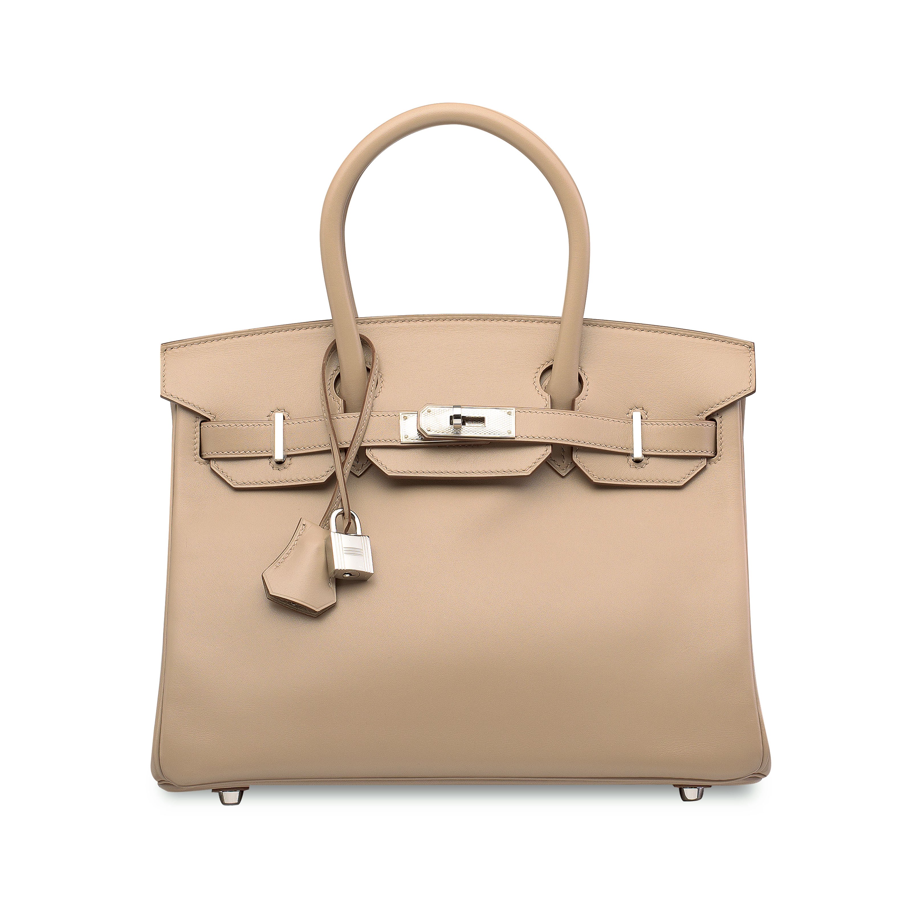 AN ARGILE TADELAKT LEATHER BIRKIN 30 WITH PALLADIUM HARDWARE