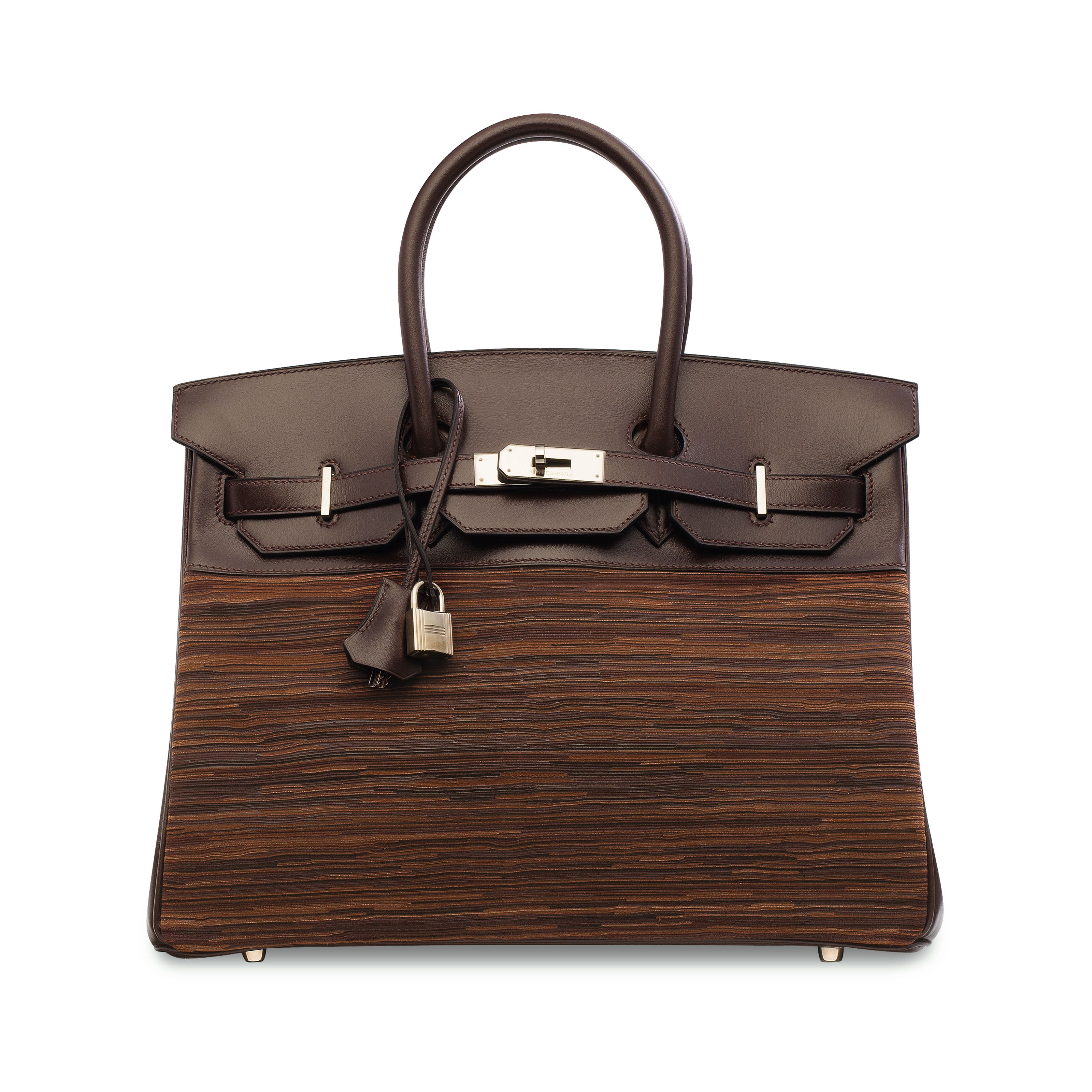 AN ÉBÈNE EVERCALF LEATHER & VIBRATO BIRKIN 35 WITH PALLADIUM HARDWARE