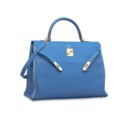A CUSTOM MYKONOS & GRIS PERLE BI-COLOR CLÉMENCE LEATHER RETOURNÉ KELLY 35 WITH GOLD HARDWARE