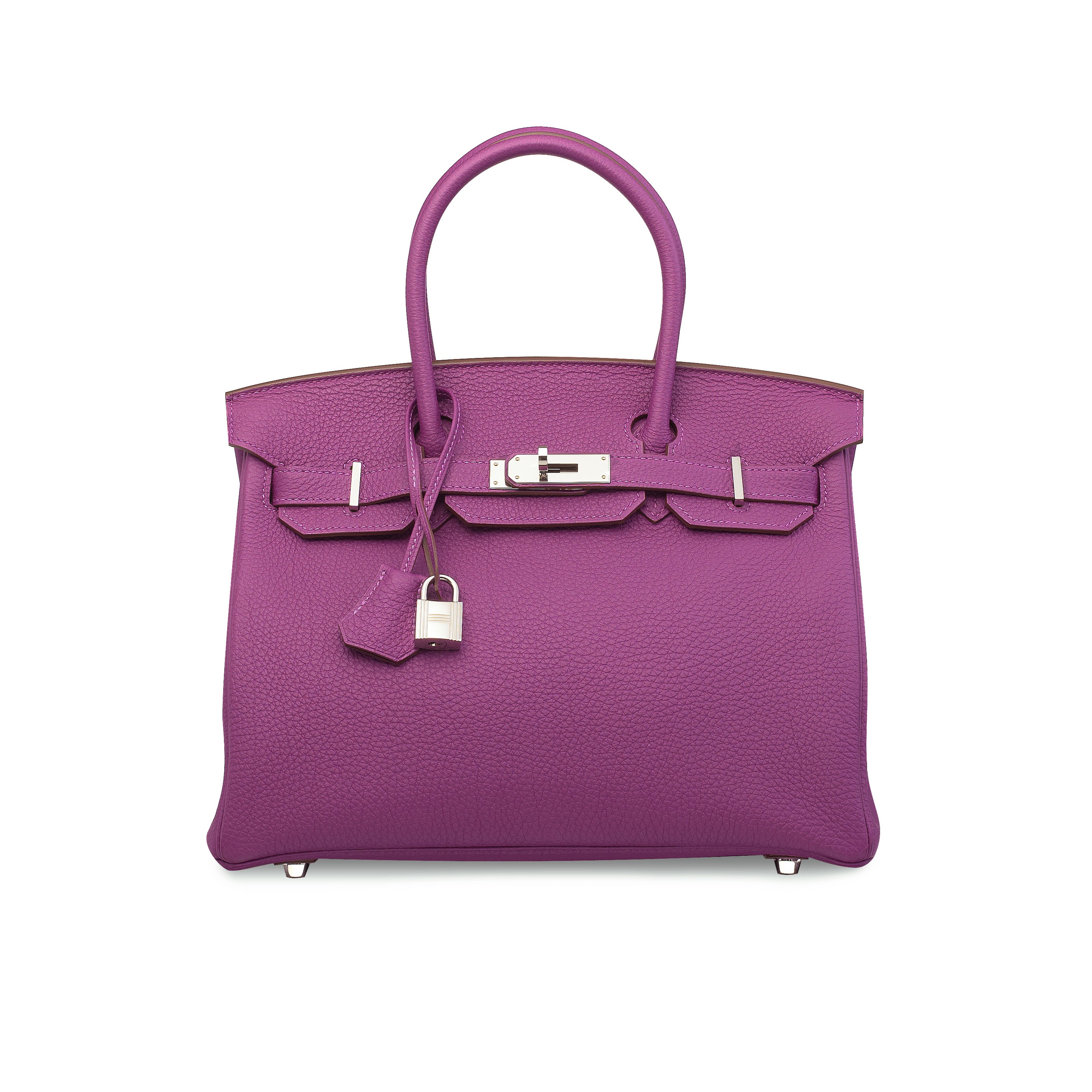 AN ANÉMONE TOGO LEATHER BIRKIN 30 WITH PALLADIUM HARDWARE