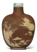 A YIXING SNUFF BOTTLE