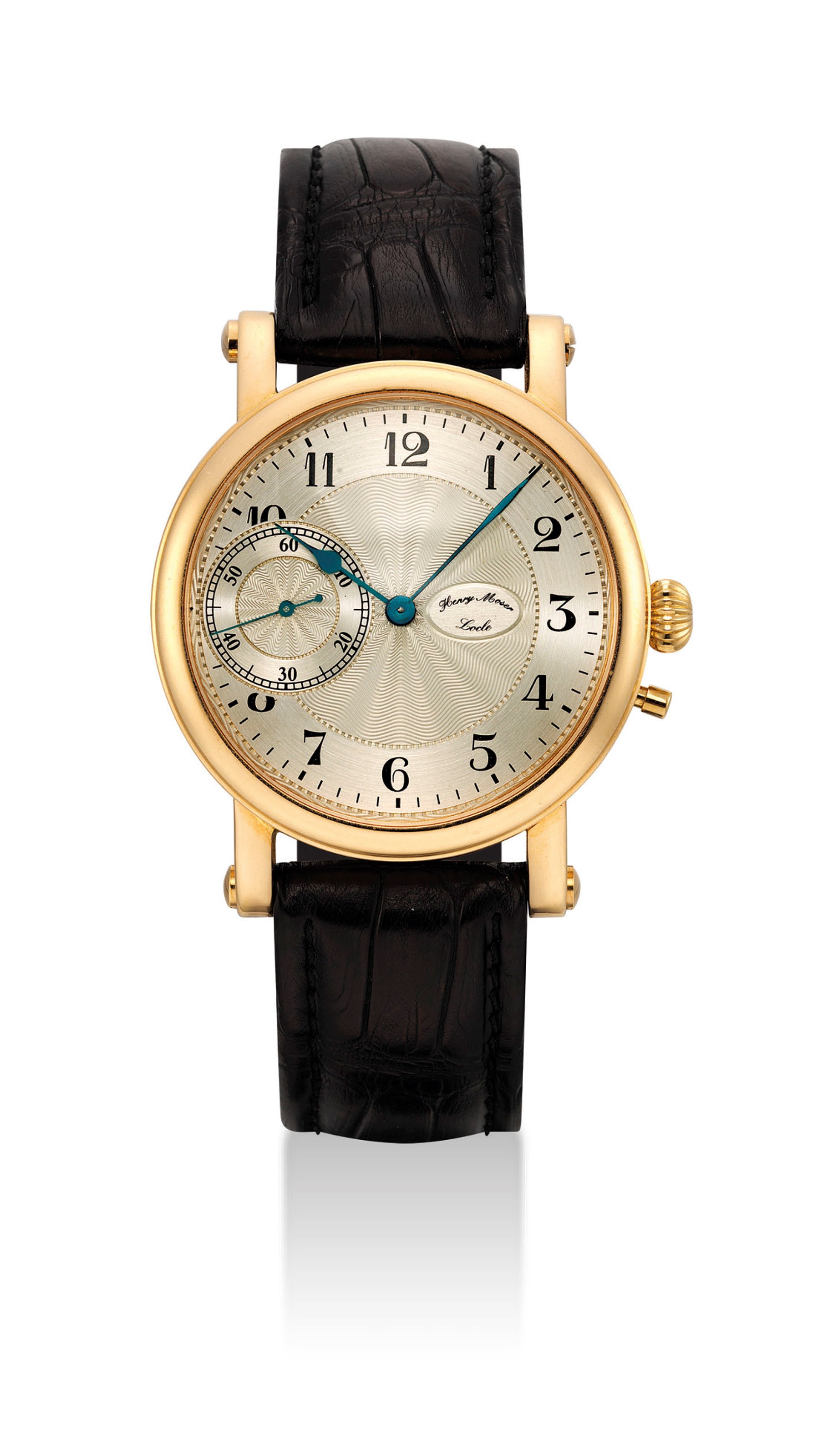 HENRY MOSER. AN 18K PINK GOLD WRISTWATCH