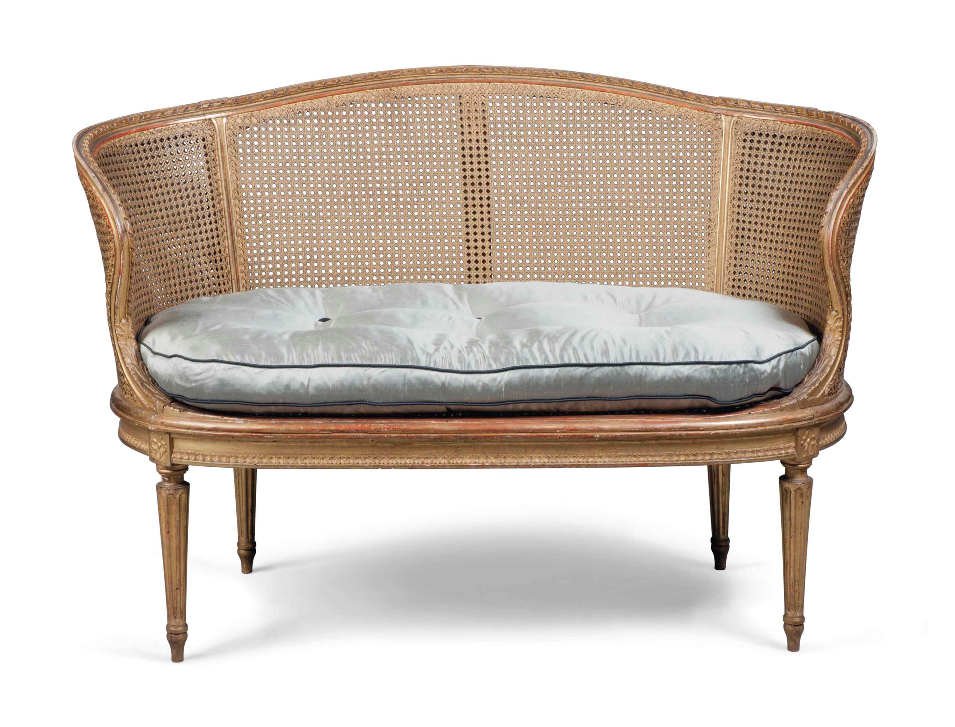 A FRENCH GILTWOOD SOFA