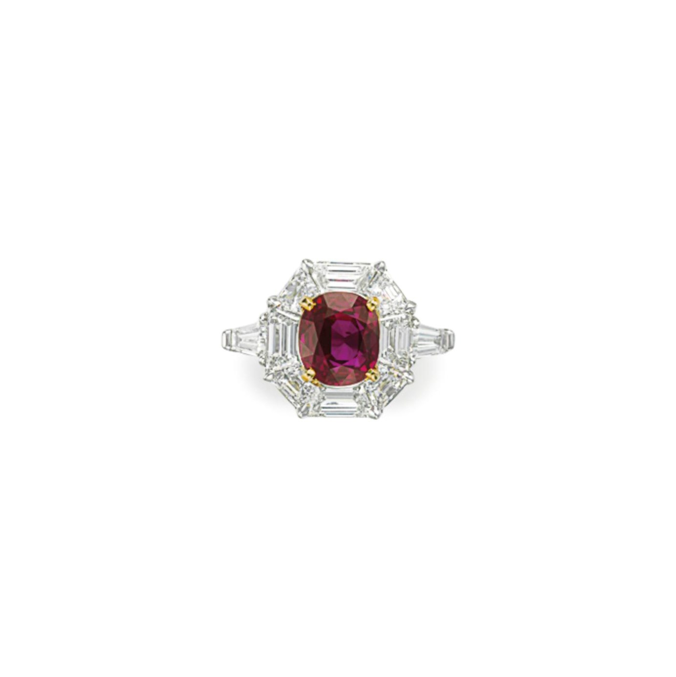 A RUBY AND DIAMOND RING, BY CARVIN FRENCH