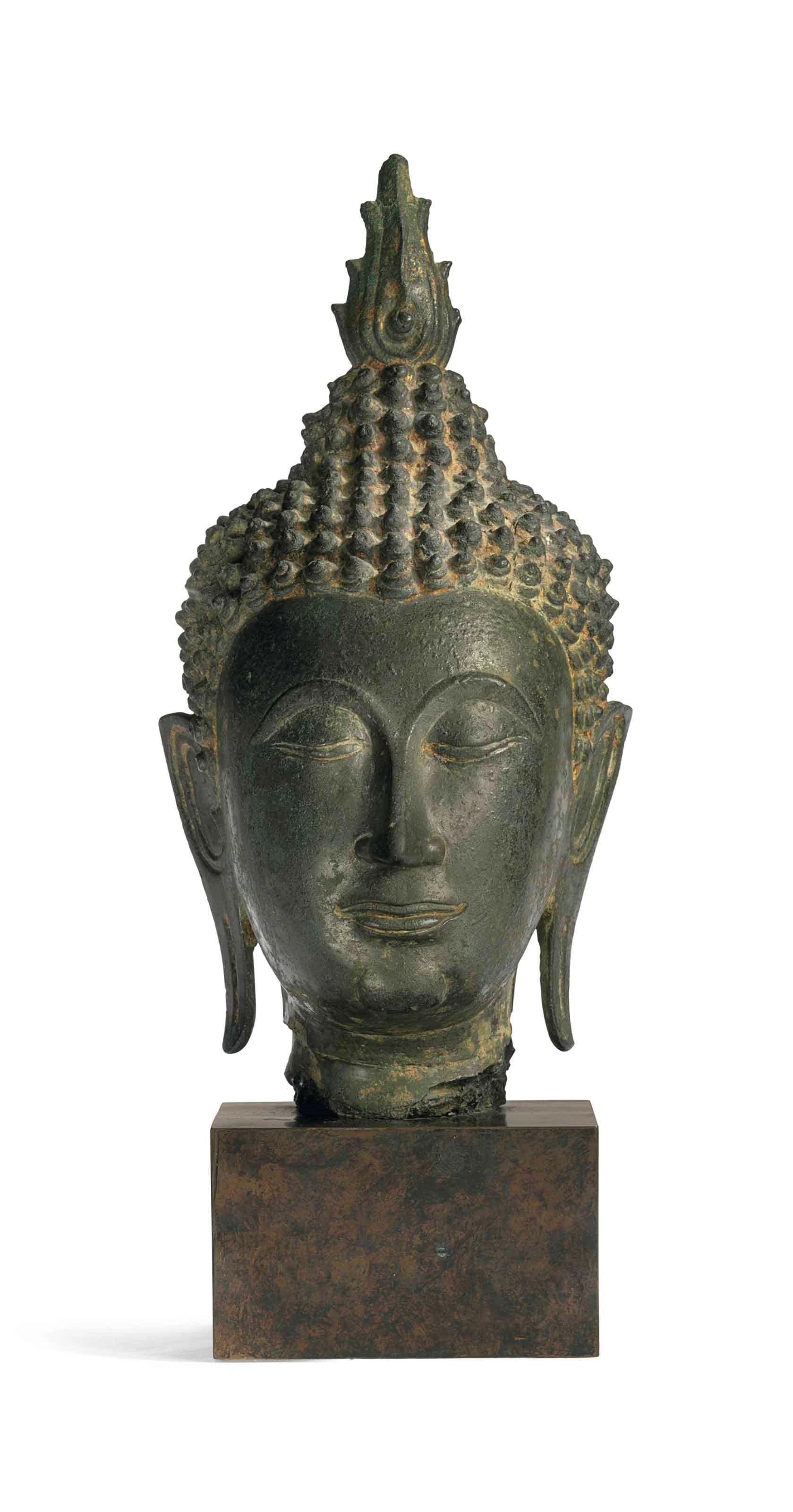 A Bronze Head of Buddha
