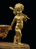A FRENCH ORMOLU AND CUT-GLASS CENTREPIECE