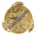 A FRENCH 'JAPONISME' CHAMPLEVE ENAMEL AND GILT-BRONZE CHARGER