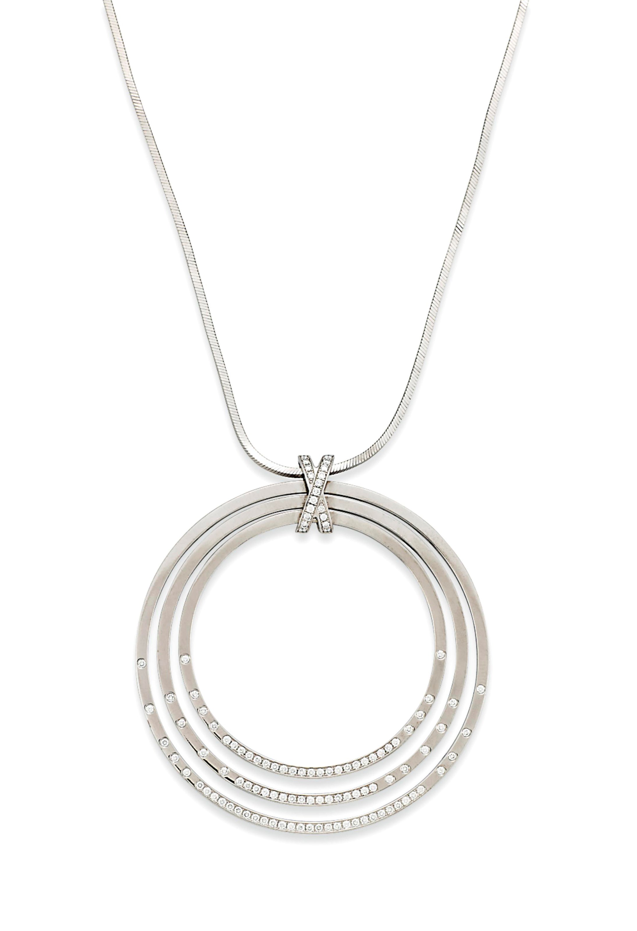 A DIAMOND-SET PENDANT NECKLACE, BY CARTIER