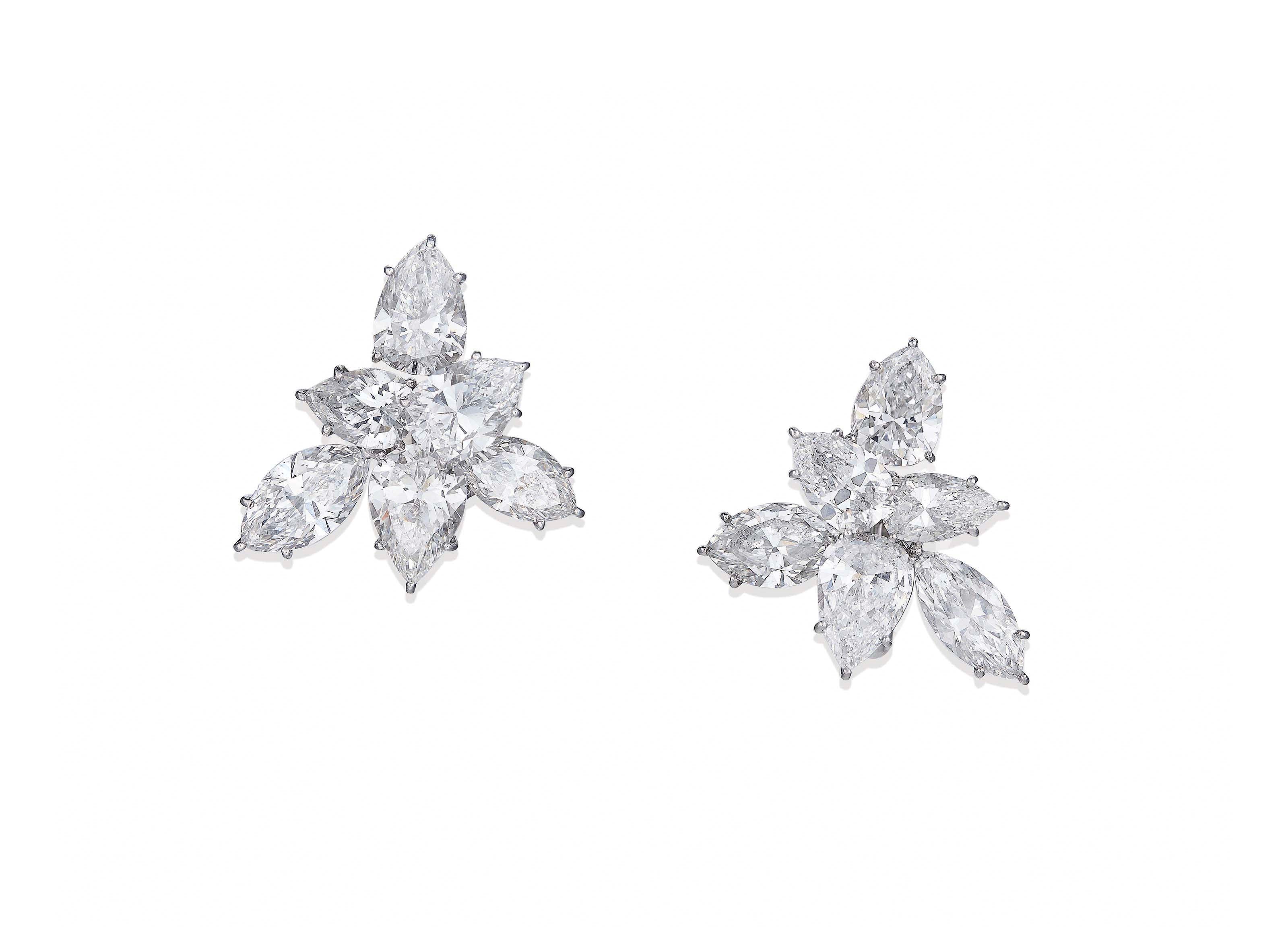 A PAIR OF DIAMOND EARRINGS, BY BULGARI