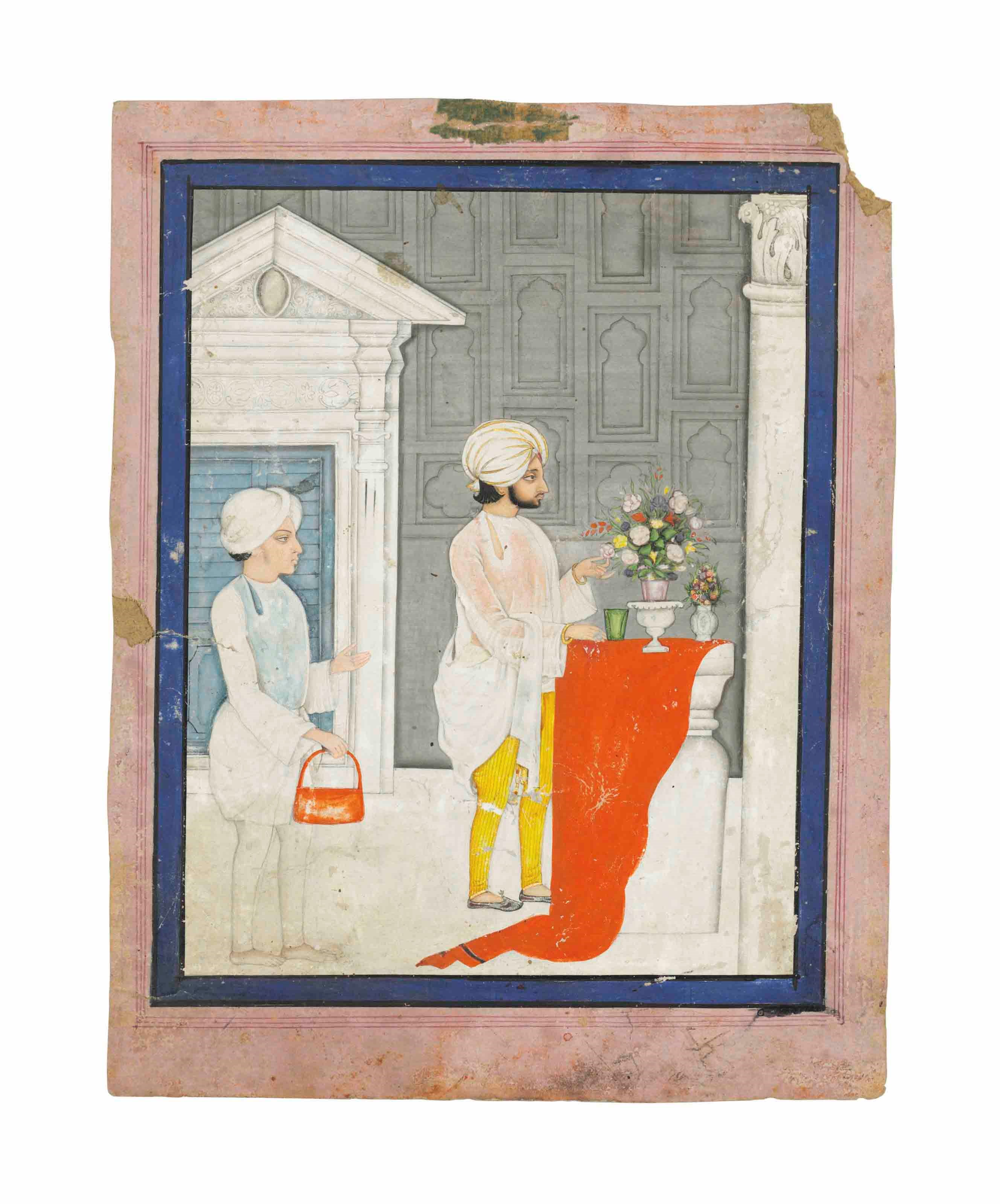 A YOUNG PRINCE IN AN INTERIOR