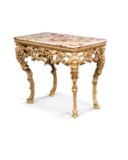 A GEORGE II GILTWOOD SIDE TABLE