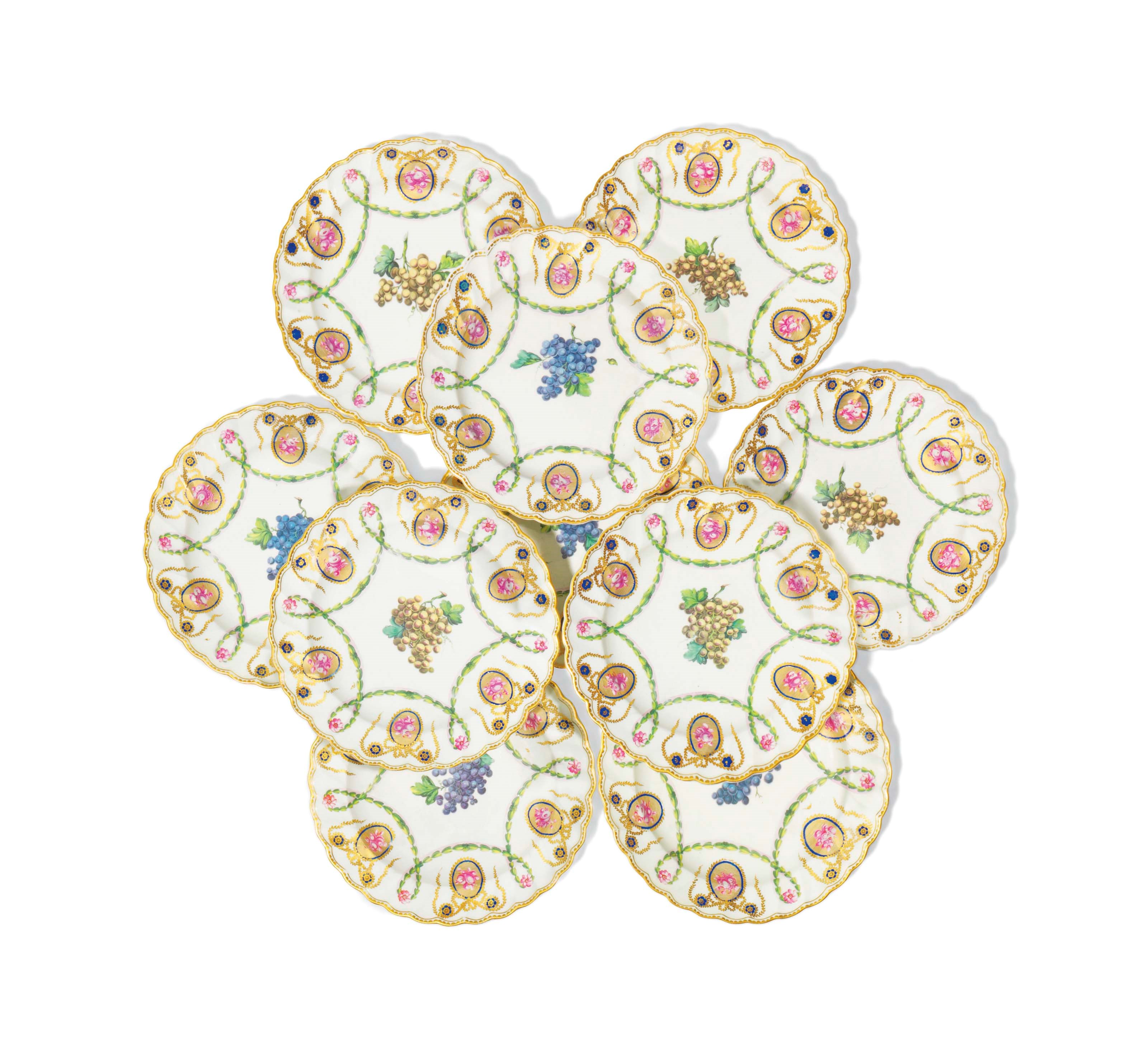TEN CHELSEA-DERBY PLATES