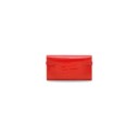 A SHINY BRAISE ALLIGATOR KELLY WALLET WITH GOLD HARDWARE