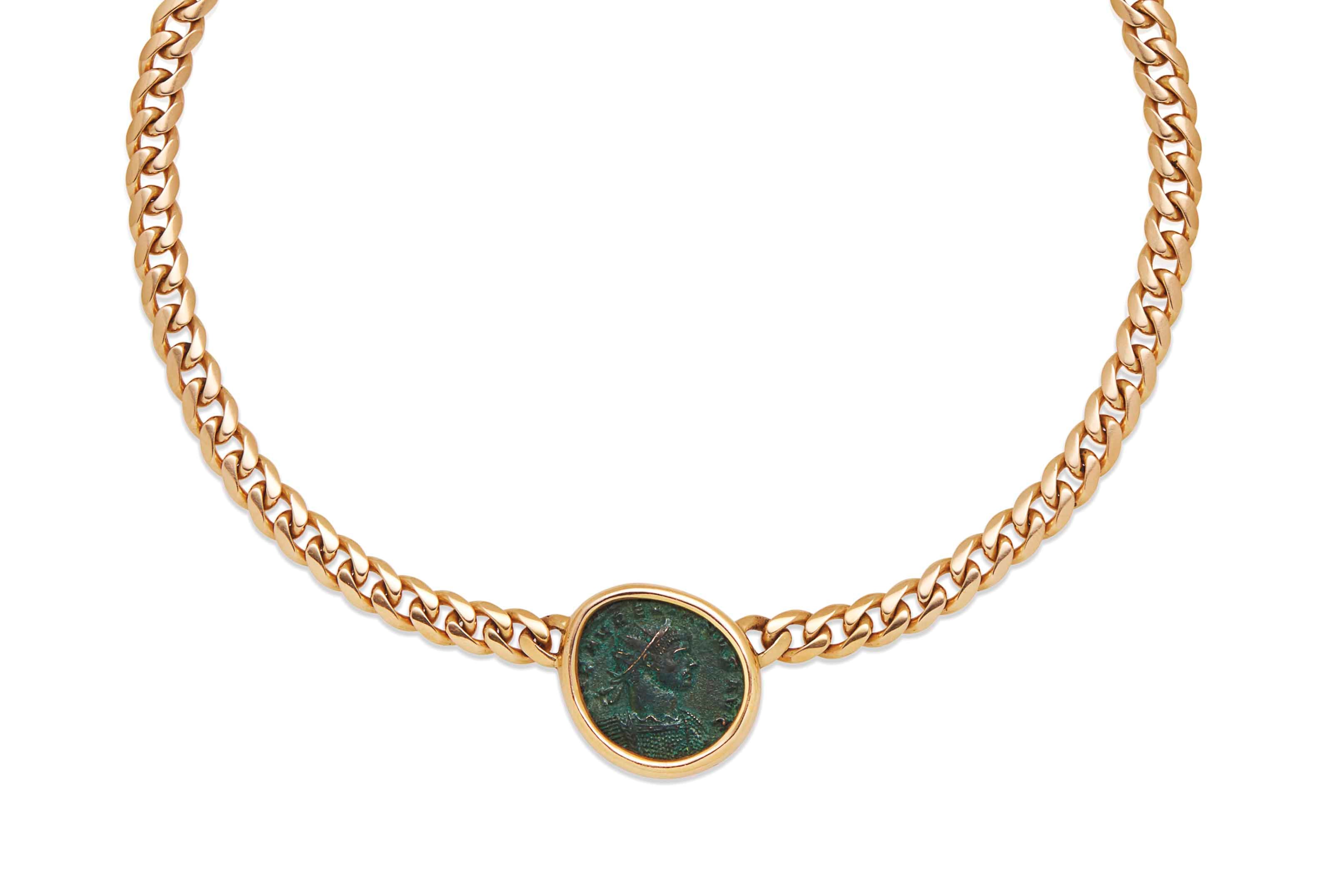COLLIER "MONETE" EN OR ET BRONZE, PAR BULGARI