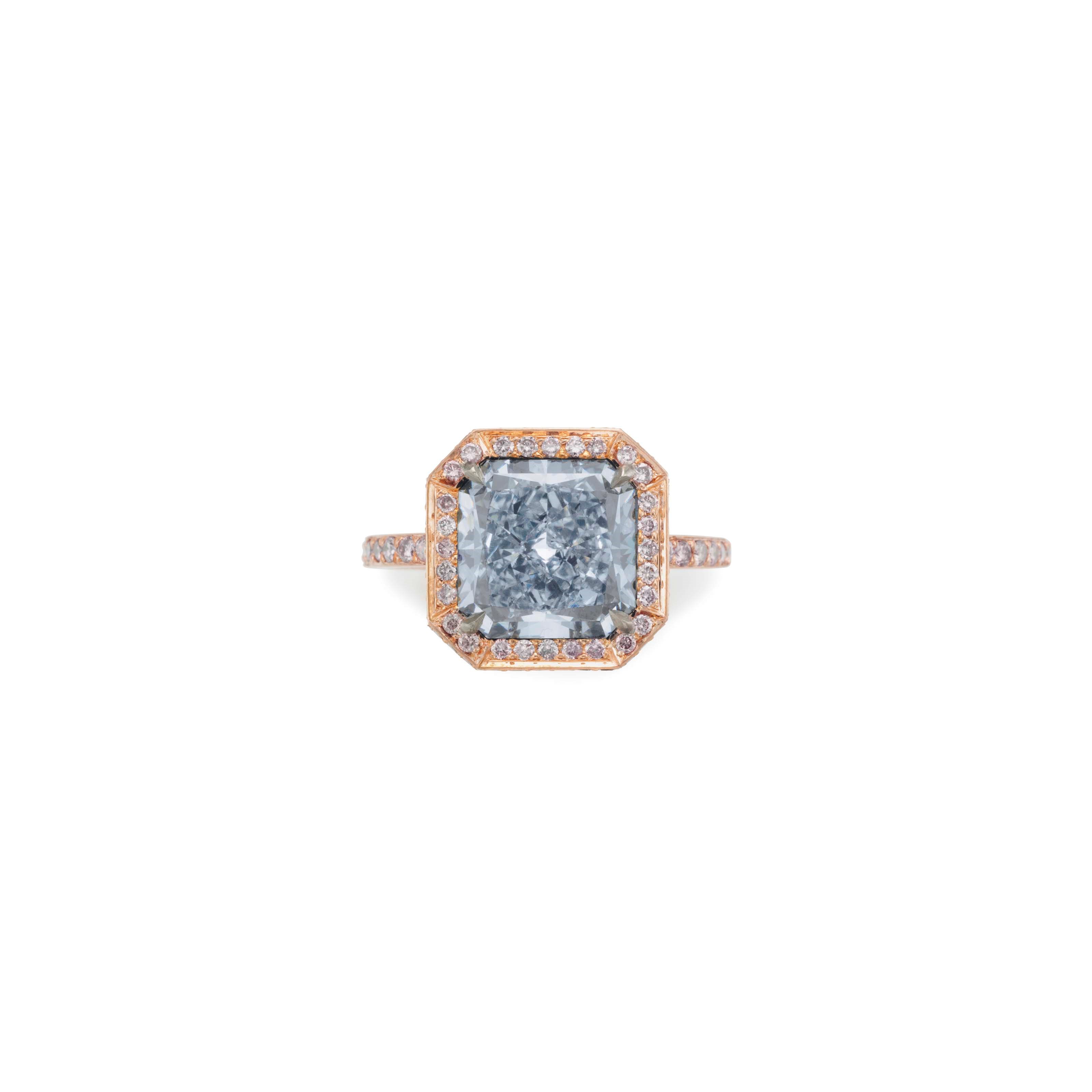 A COLORED DIAMOND RING