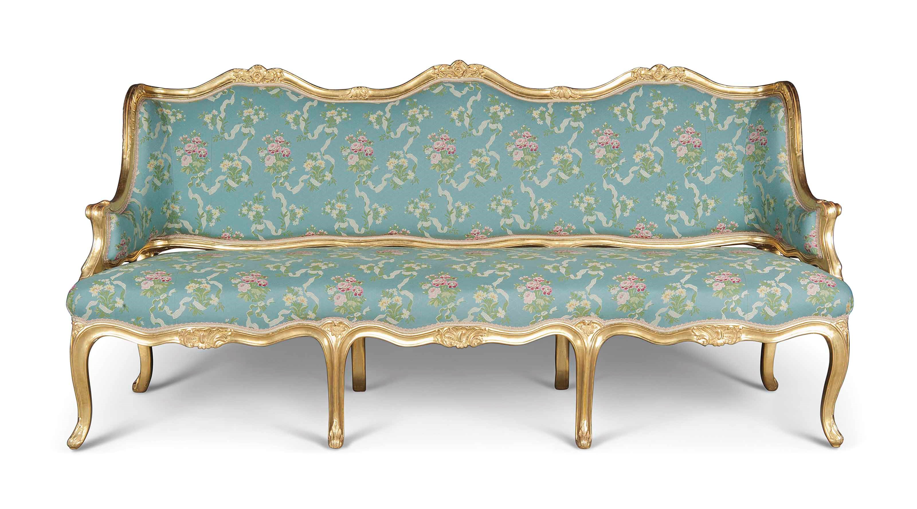 A FRENCH GILTWOOD CANAPE