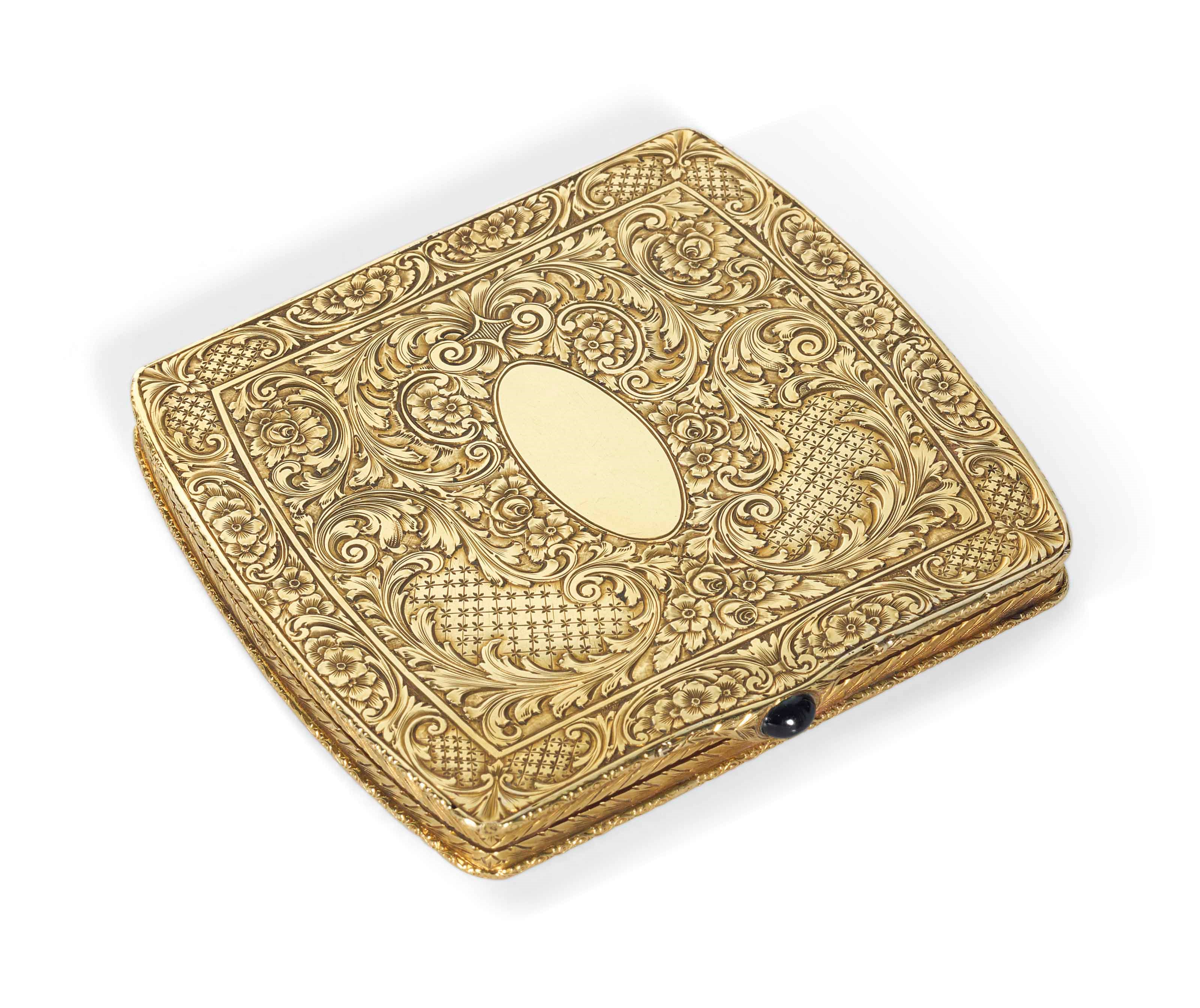A CONTINENTAL JEWELLED GOLD CIGARETTE-CASE