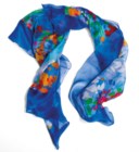 A BLUE SILK SCARF