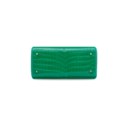 A SHINY MINT GREEN CROCODILE LADY DIOR WITH GOLD & CRYSTAL HARDWARE