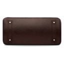 A CHOCOLAT CLÉMENCE LEATHER SHOULDER BIRKIN I WITH PALLADIUM HARDWARE