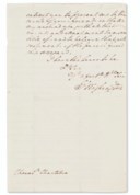 WASHINGTON, George Washington (1732-1799). Autograph letter signed ("Go:Washington"), to François-Jean de Beauvoir, Chevalier de Chastellux, Philadelphia, 4 January 1782.