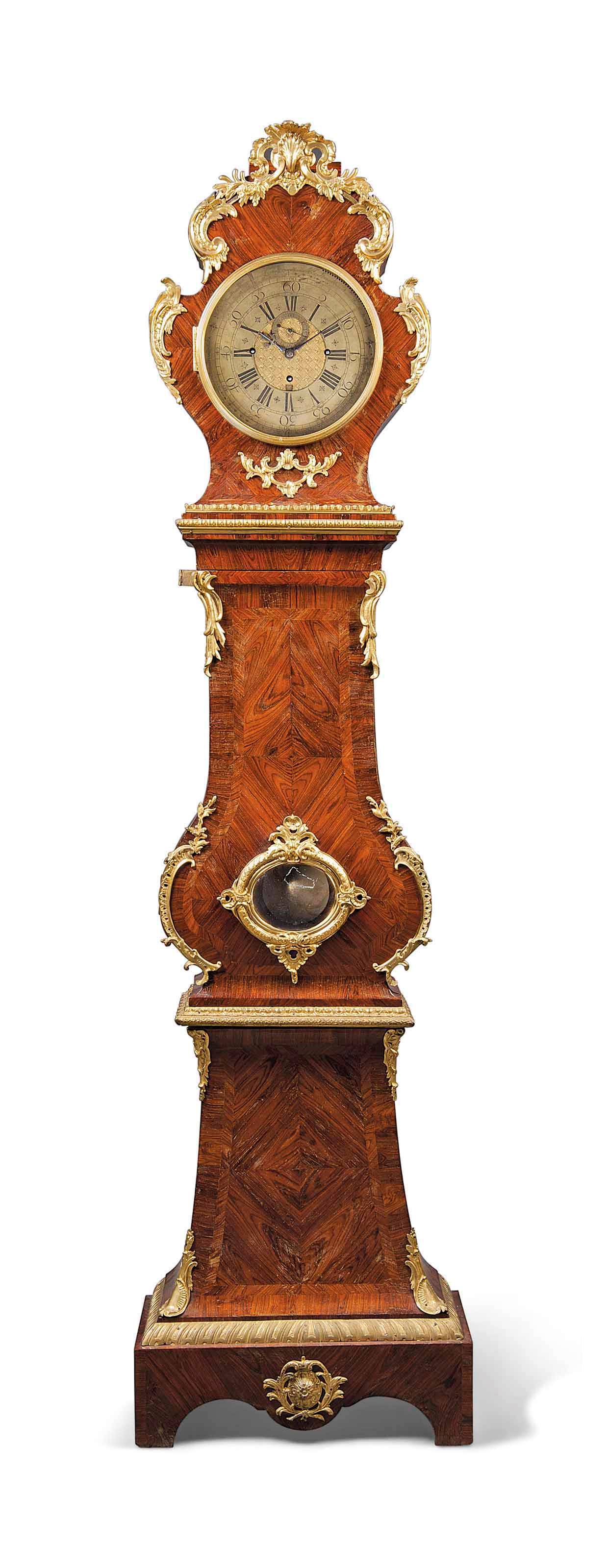 A LOUIS XV ORMOLU-MOUNTED KINGWOOD REGULATEUR