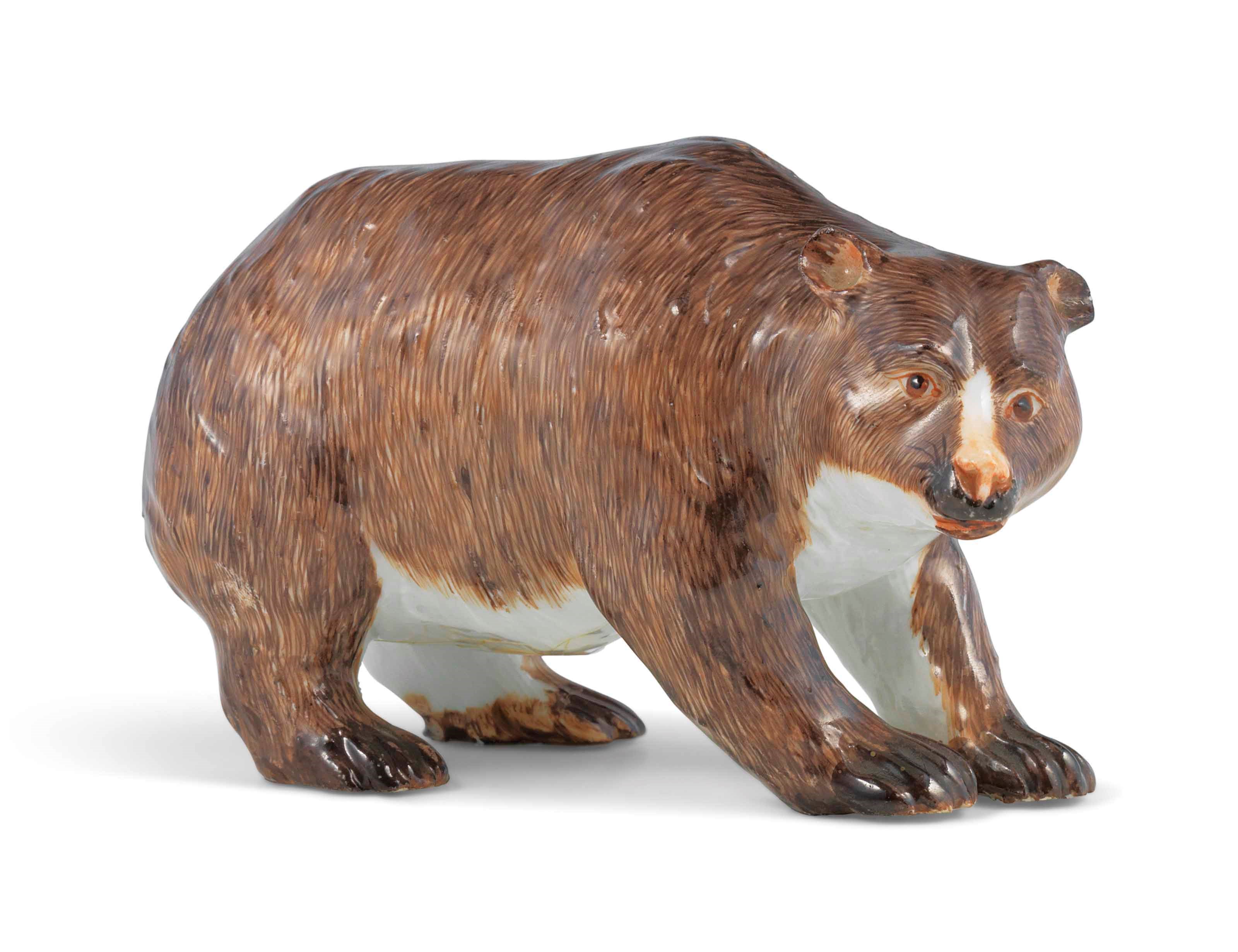 A MEISSEN MODEL OF A BEAR