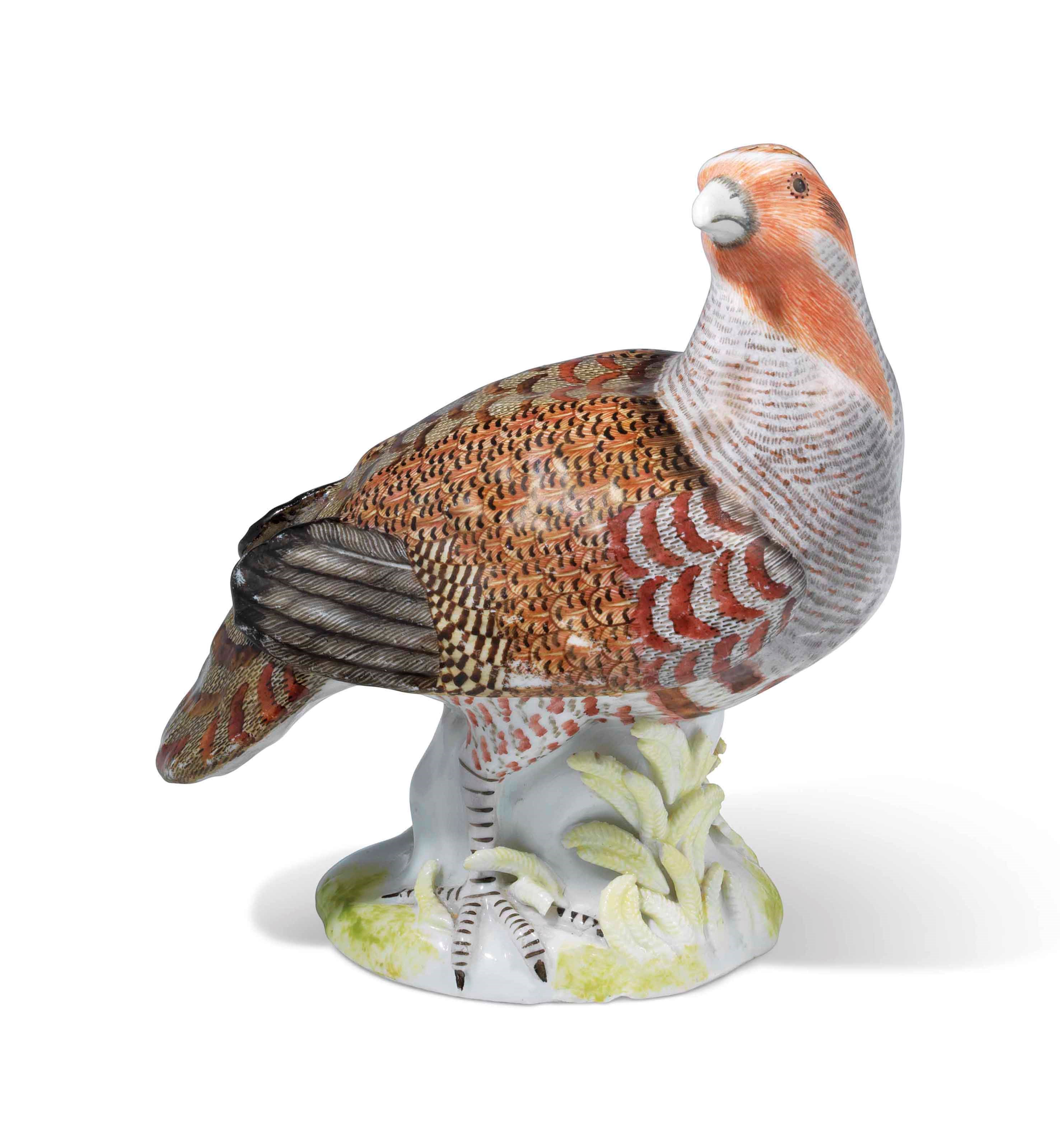 A MEISSEN MODEL OF A PARTRIDGE