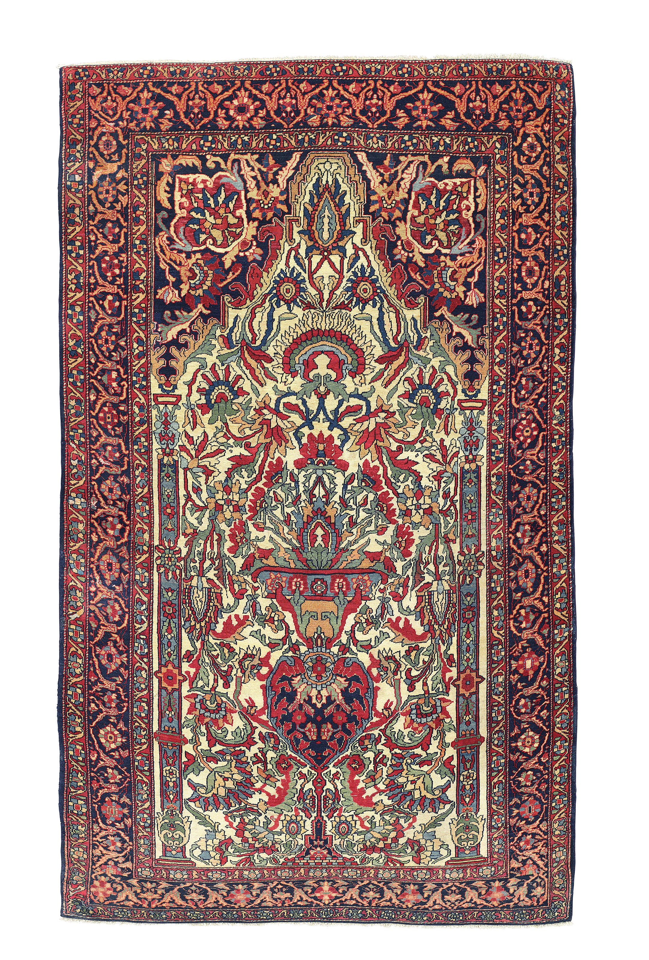 A SAROUK PRAYER RUG