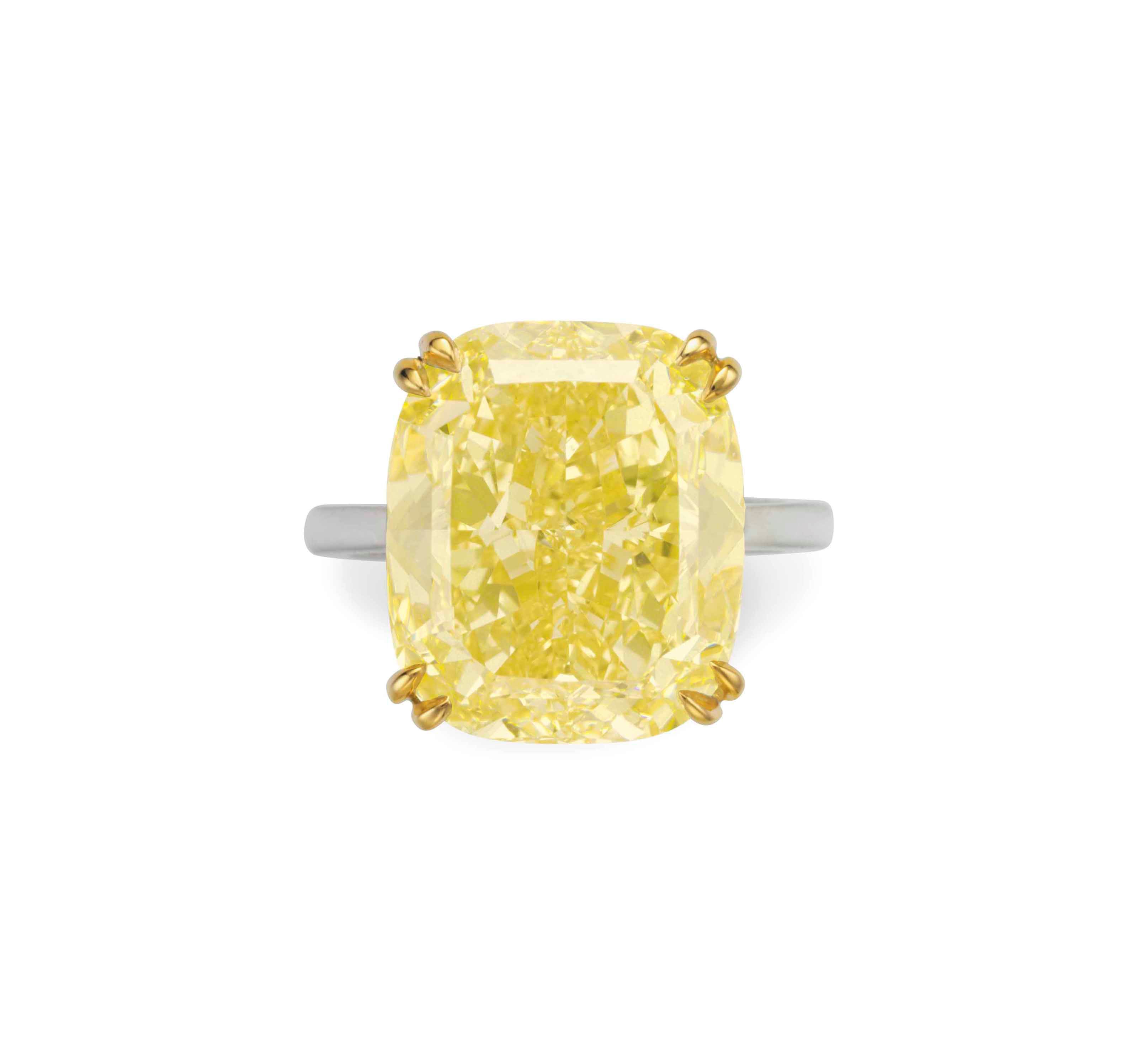 A COLORED DIAMOND RING