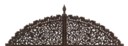 A LARGE DARK WOOD OPENWORK SCREEN