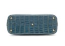 A SHINY BLEU JEAN NILOTICUS CROCODILE BOLIDE 35 WITH GOLD HARDWARE