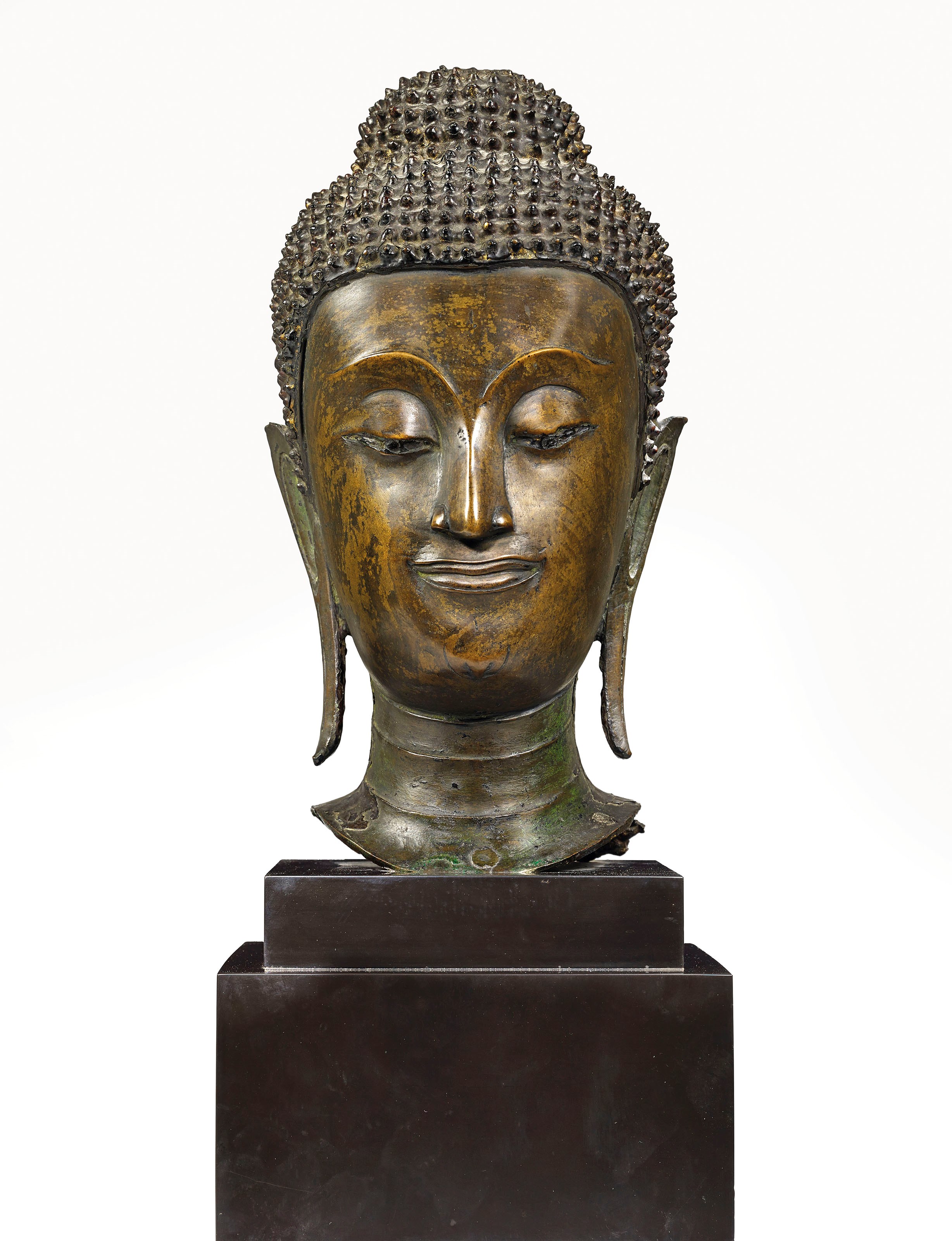 泰國 大城時代 十七世紀 銅佛陀頭像來源：比利時私人珍藏，於1928年3月30日購自巴黎古董商Perret et Vibert, 現家族傳承