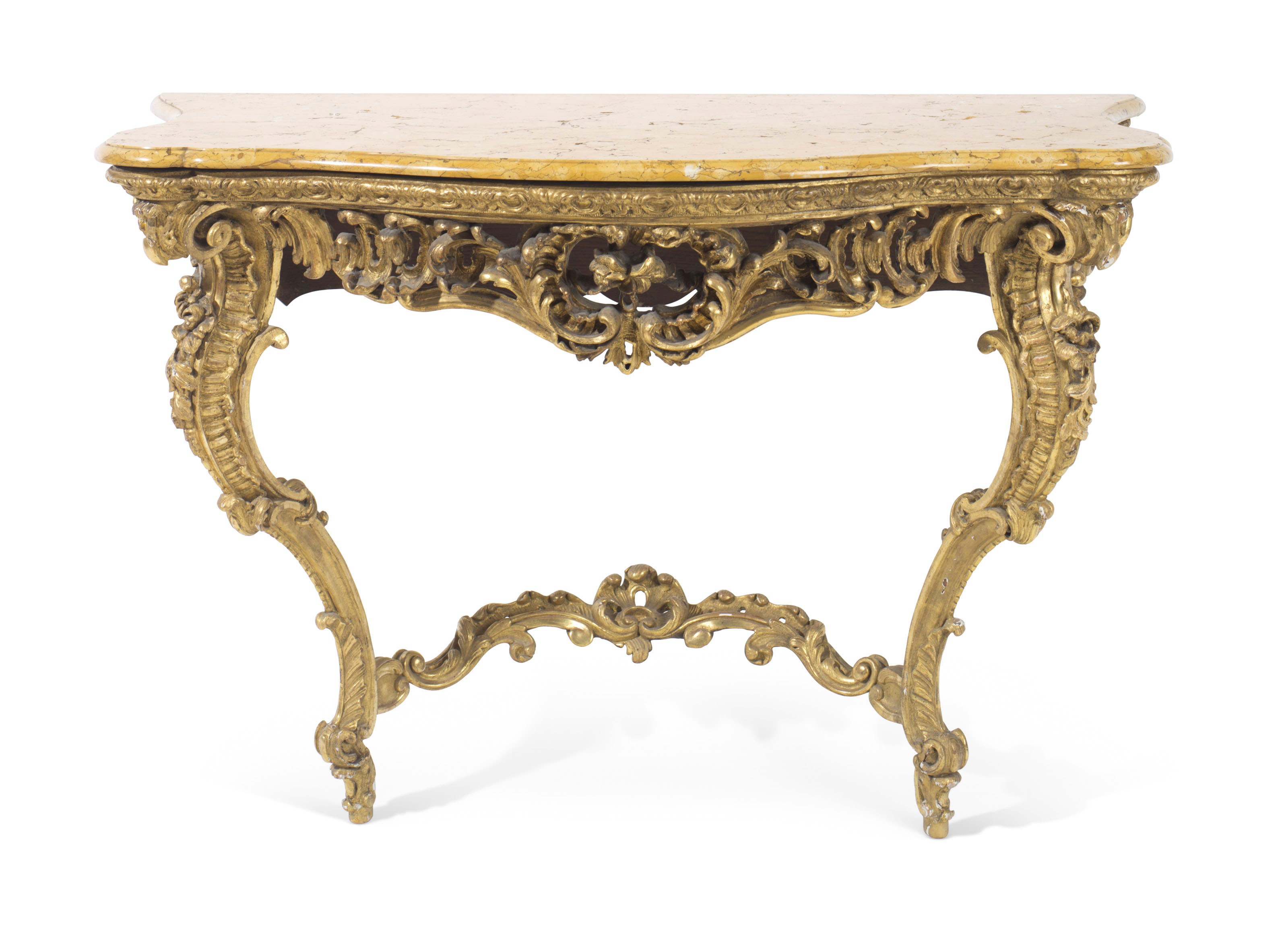 AN ITALIAN GILTWOOD CONSOLE