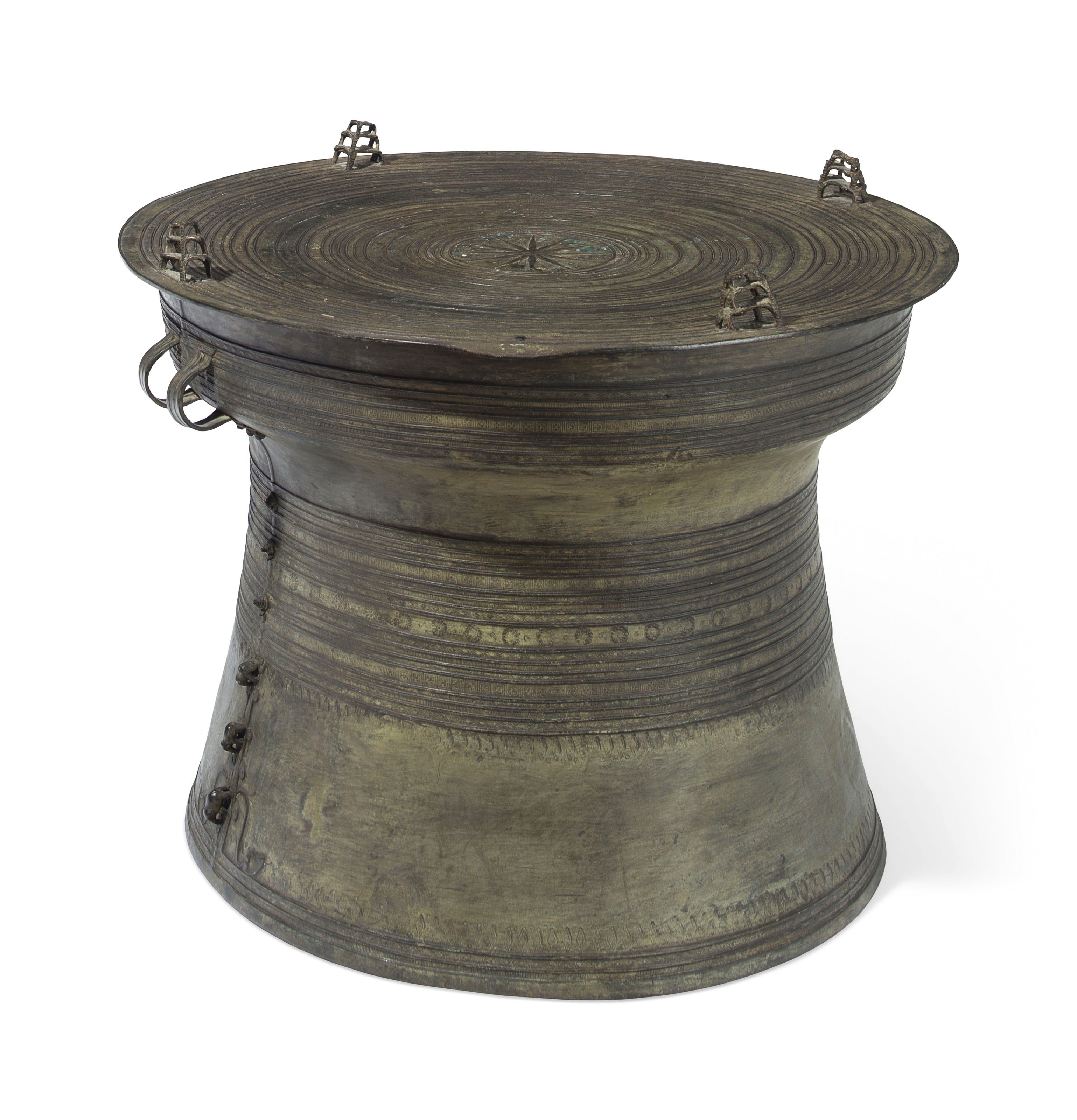 A SOUTHEAST ASIAN BRONZE RAIN DRUM