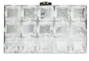 A LIMITED EDITION ICE CUBE EVENING CLUTCH WITH SILVER HARDWARE