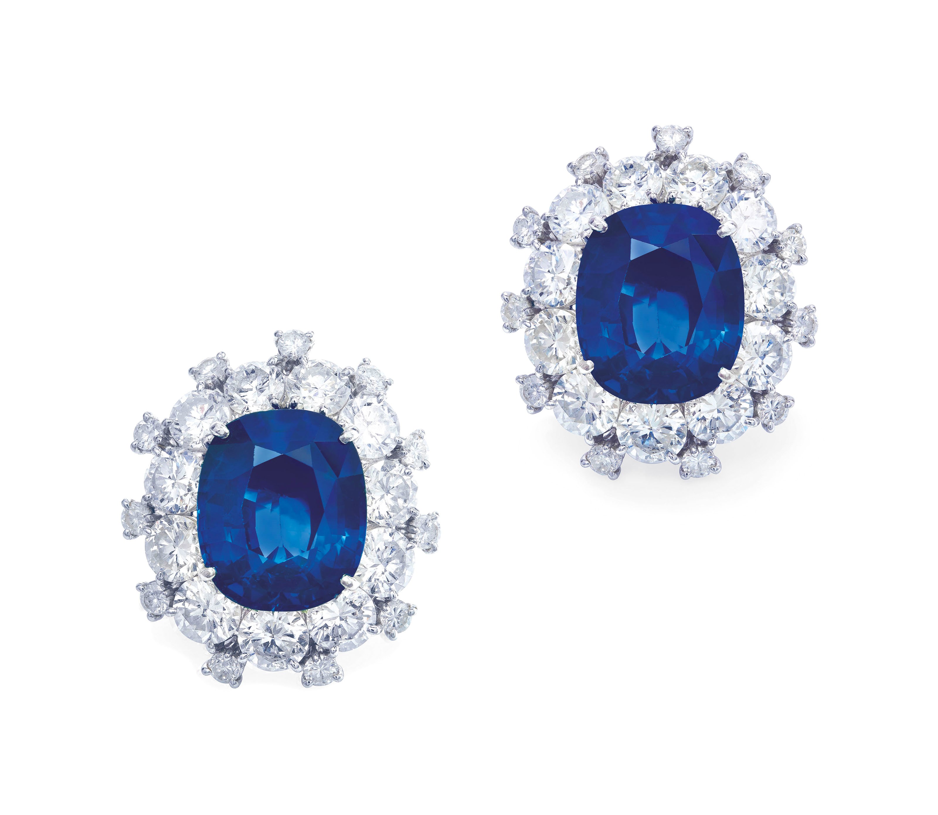 SAPPHIRE AND DIAMOND EARRINGS