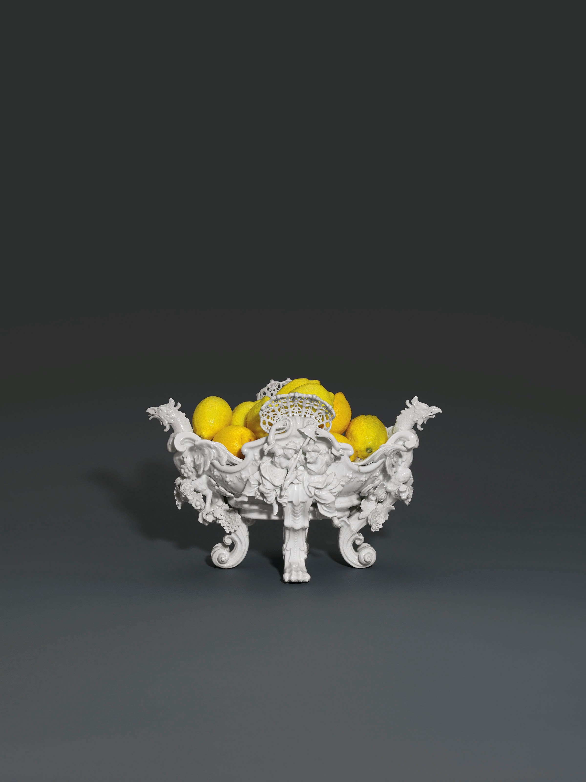 A MEISSEN PORCELAIN LEMON-BASKET DESIGNED FOR COUNT BRÜHL'S 'PLAT DE MENAGE'