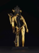 A GILT-BRONZE FIGURE OF PADMAPANI LOKESHVARA