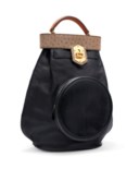A BLACK CALF BOX LEATHER, GRIS TOURTERELLE OSTRICH, SHINY BLACK SALVATOR LIZARD & VACHE NATURELLE SUMAC WITH GOLD HARDWARE