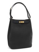 A BLACK TOGO & EVERCALF LEATHER SO KELLY 26 WITH GOLD HARDWARE